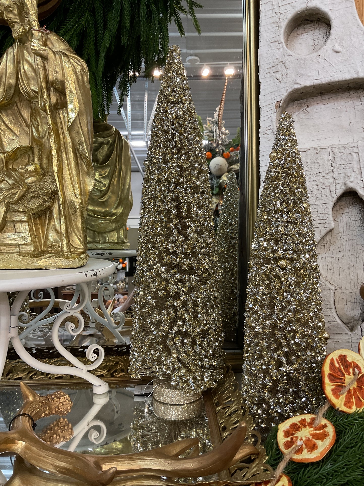 Gold Ornament Bottle Brush LG
