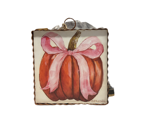 F25147 Pink bow pumpkin