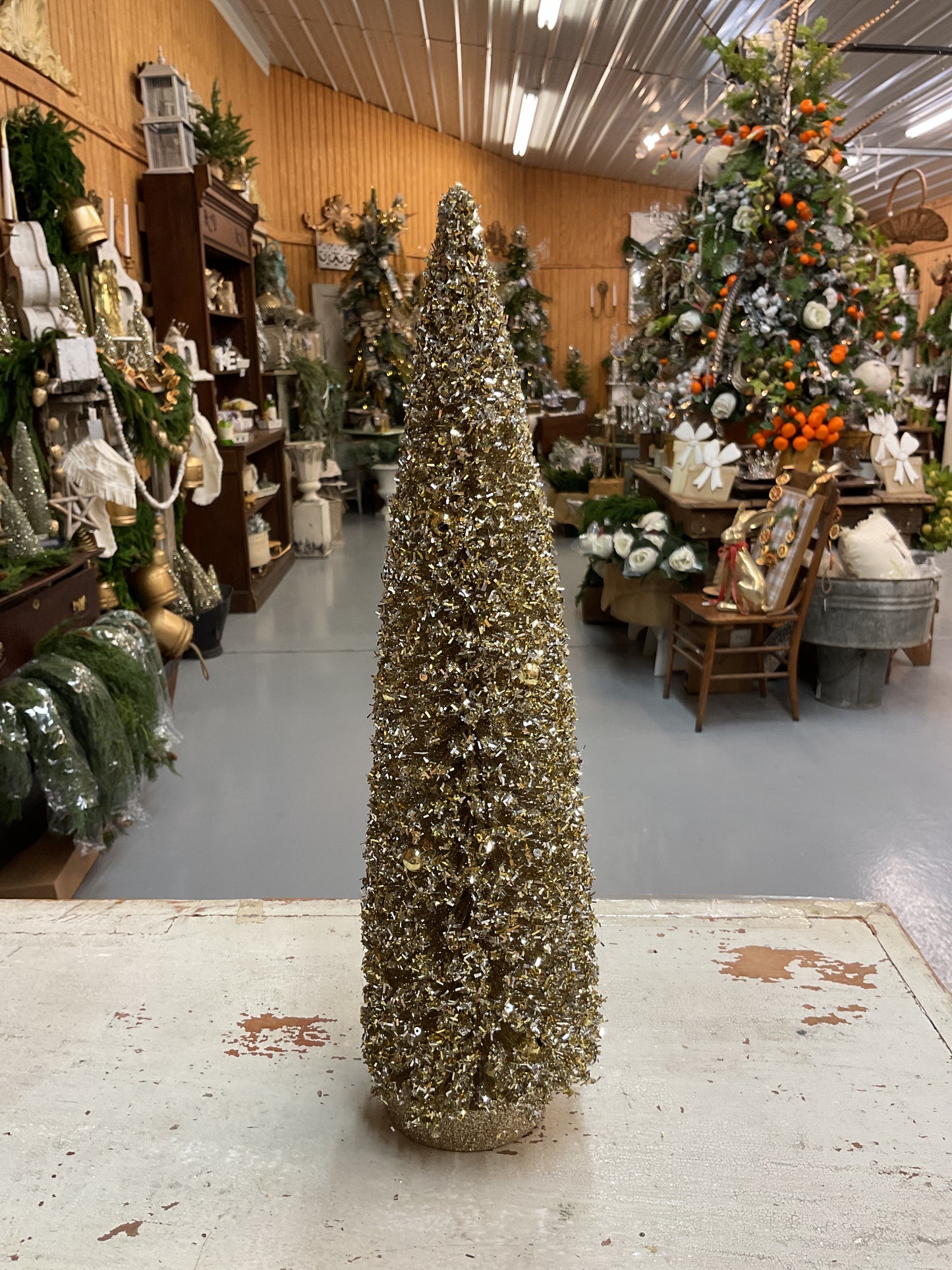 Gold Ornament Bottle Brush LG