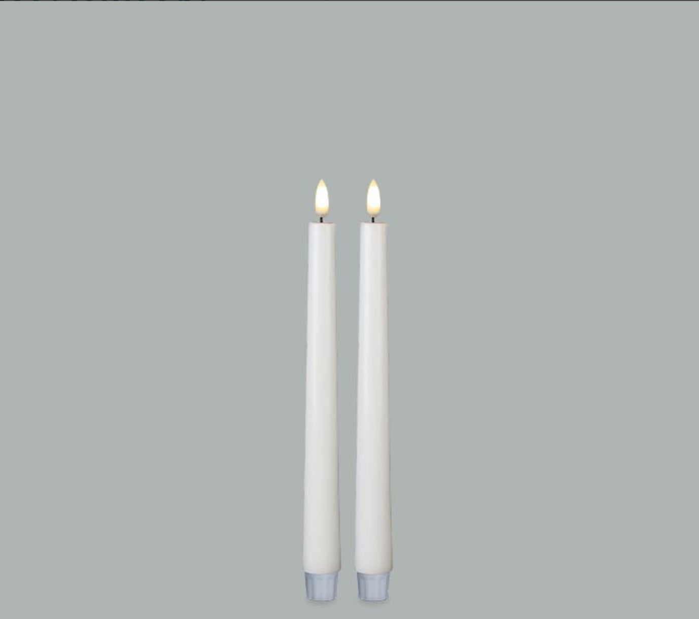 White taper candle S/2