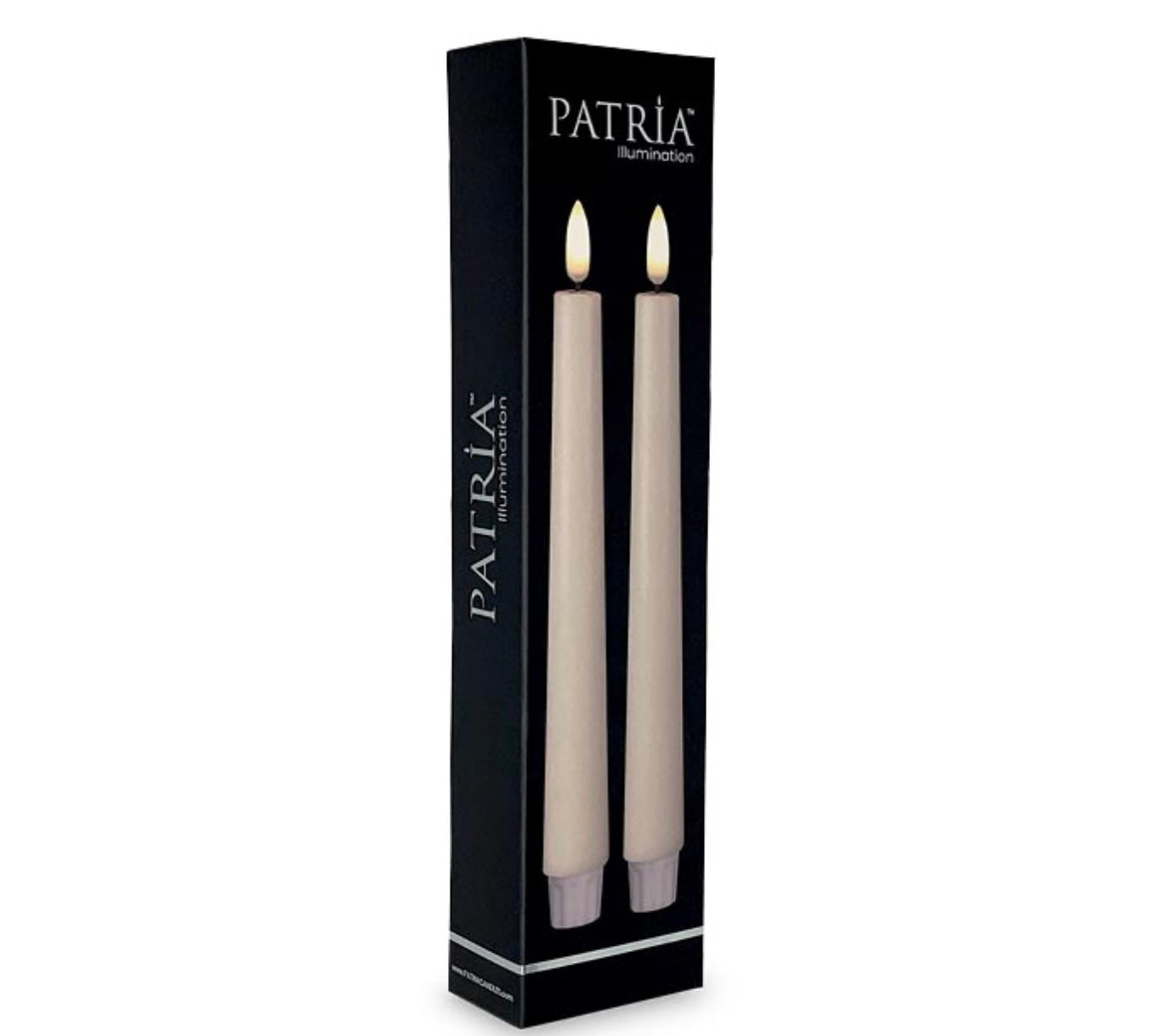 White taper candle S/2