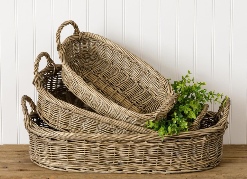 Oval Wicker Basket Small