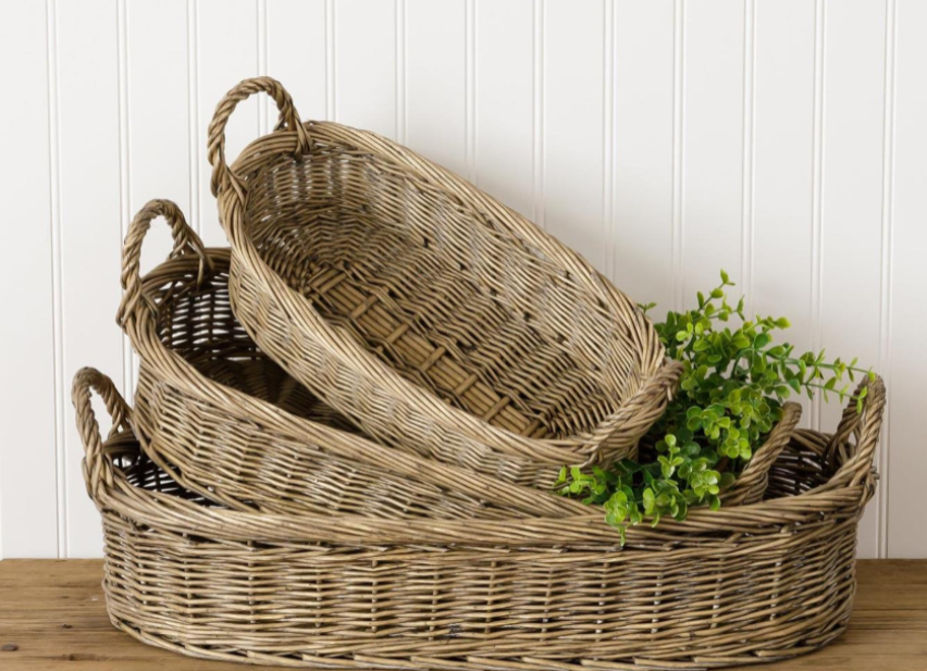 Oval Wicker Basket Large
