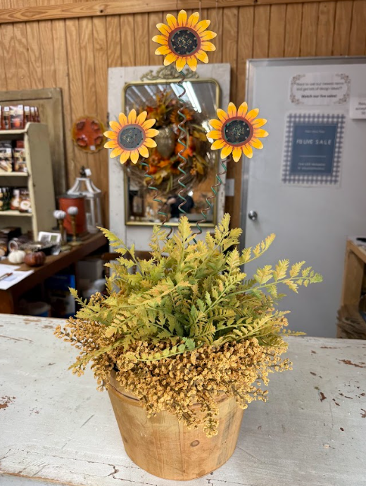 Wood Round Bucket
