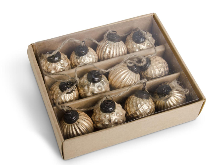 Brown Mercury Glass Acorn Garland