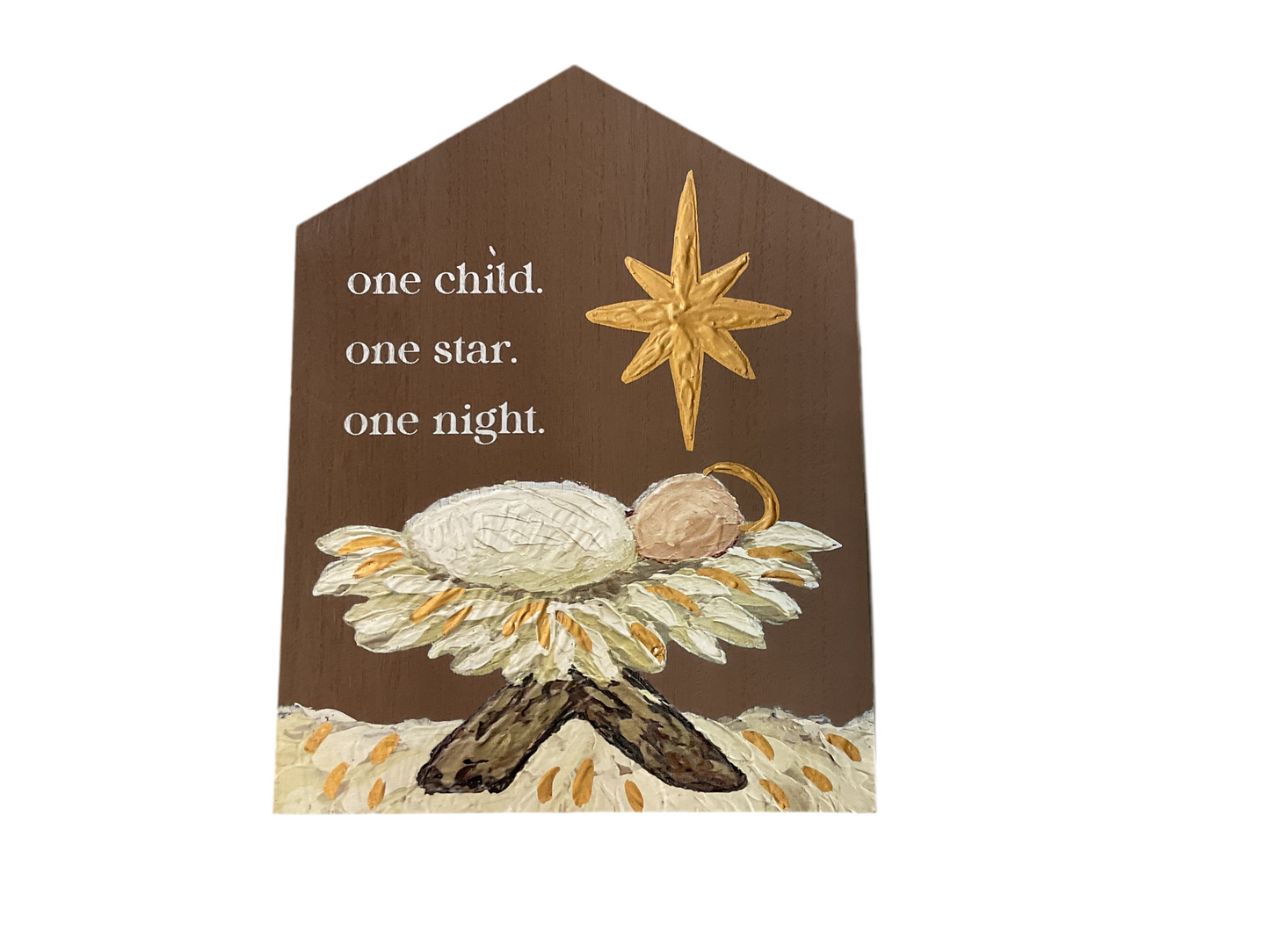 One child hanging sign