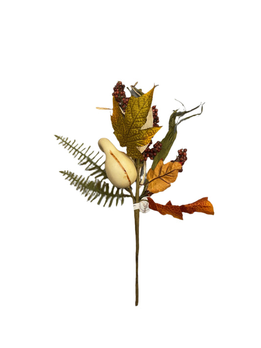 Artificial plant with leaves and a bulb on a white surface