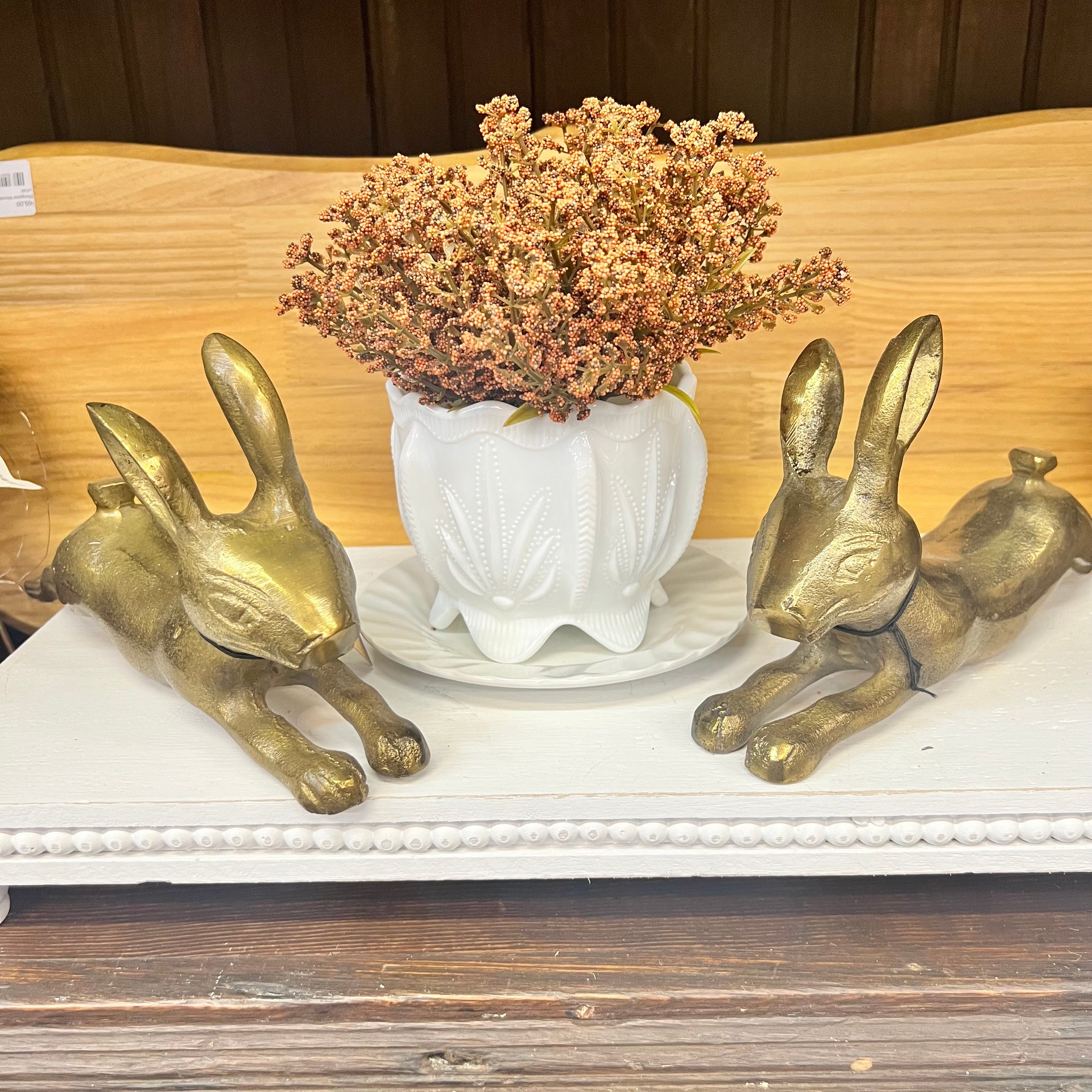 Cast Aluminum Rabbit Brass Finish – Cedar Grove Farms