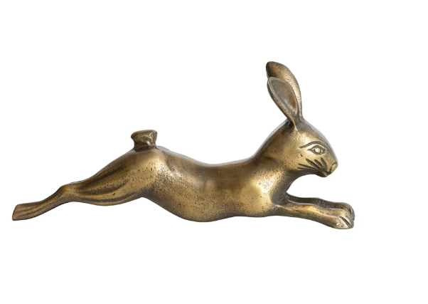 Cast Aluminum Rabbit Brass Finish